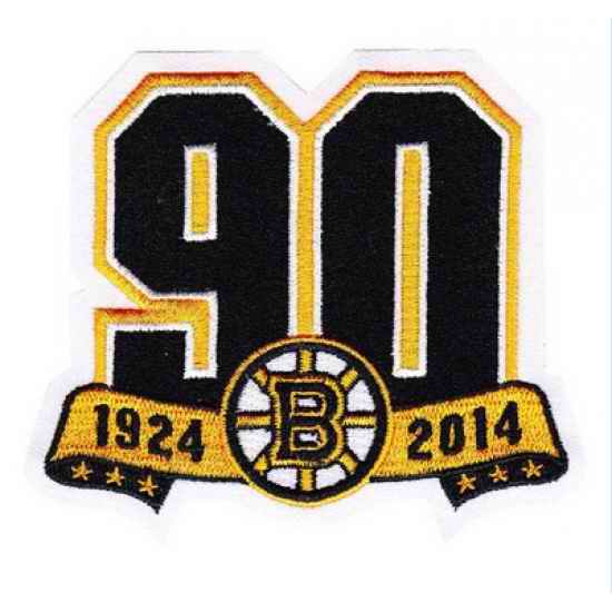 Stitched NHL Boston Bruins Team 90th Anniversary Season Logo Jersey Patch